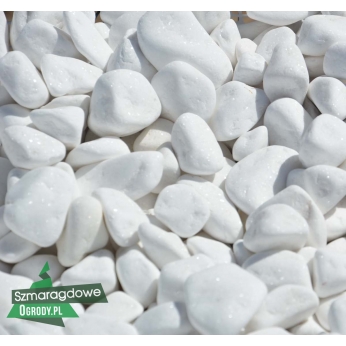 Otoczak Thassos grecki - śnieżno-biały kamień - 4-8cm (40-80mm) - 1t